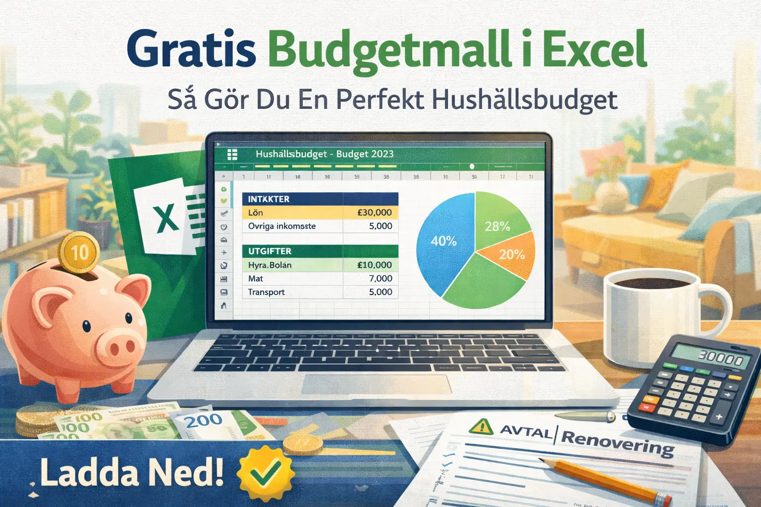 Gratis Budgetmall i Excel